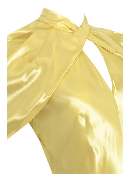 Abito lungo in raso con maniche a mantellina ALBERTA FERRETTI | U0430 16270024